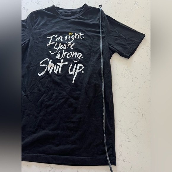 Try Guys I'm Right You're Wrong Shut Up Black Fan Funny Tee T-Shirt Size Medium - Picture 6 of 7